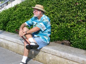 Down LA River Catalina: John Varley waiting for Catalina Express