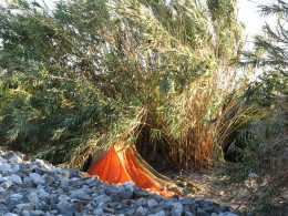 Down LA River Part 11: orange tent