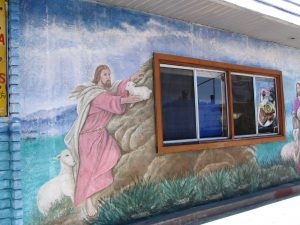 Down LA River Part 6: Jesus with lamb mural