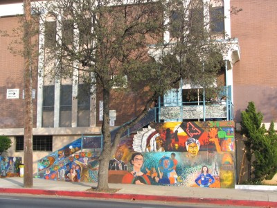 Rt. 66: Highland Park to Pasadena: mural, Burbank Middle School