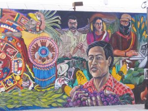 Rt. 66: Highland Park to Pasadena: mural, Cesar Chavez