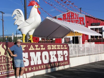 Rt 66: San Gabriel, Pasadena: John Varley at Barn Burner BBQ