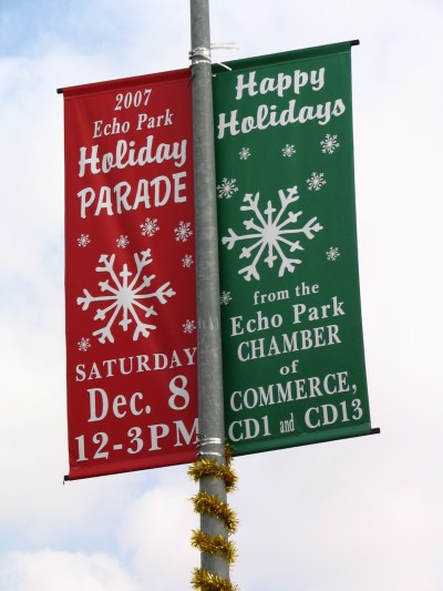 Rt. 66: Echo Park - Holiday Parade, banner