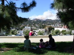Up LA River Part 6: watching Griffith Park fire