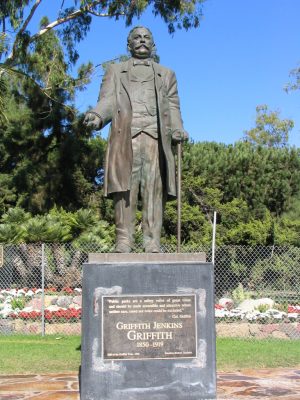 Griffith J Griffith statue
