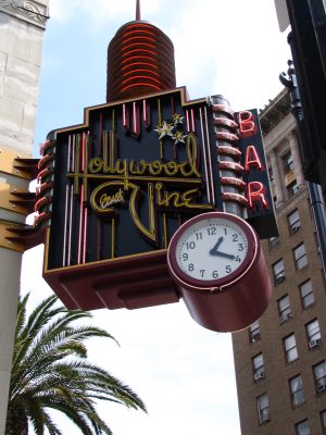 Hollywood & Vine clock