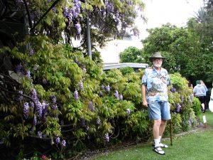 John Varley next to Mother Vine