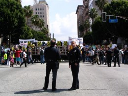 Hollywood Antiwar March: In front