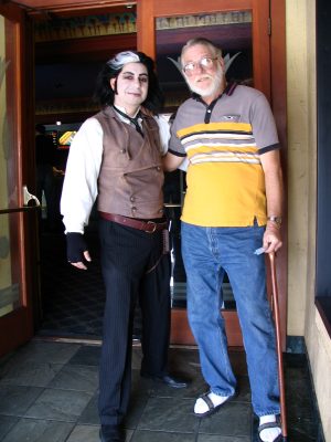 John Varley with Sweeney Todd at the Vista Theatre