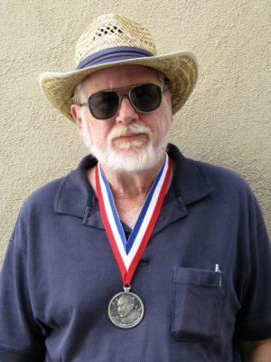 John Varley wearing 2009 RAH Award